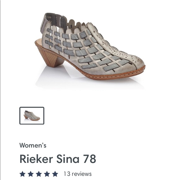 NWOT Rieker Anti-stress Sina 78 Grey Slip On Shoes Genuine Leather! Size 40/US 9 - Picture 13 of 14